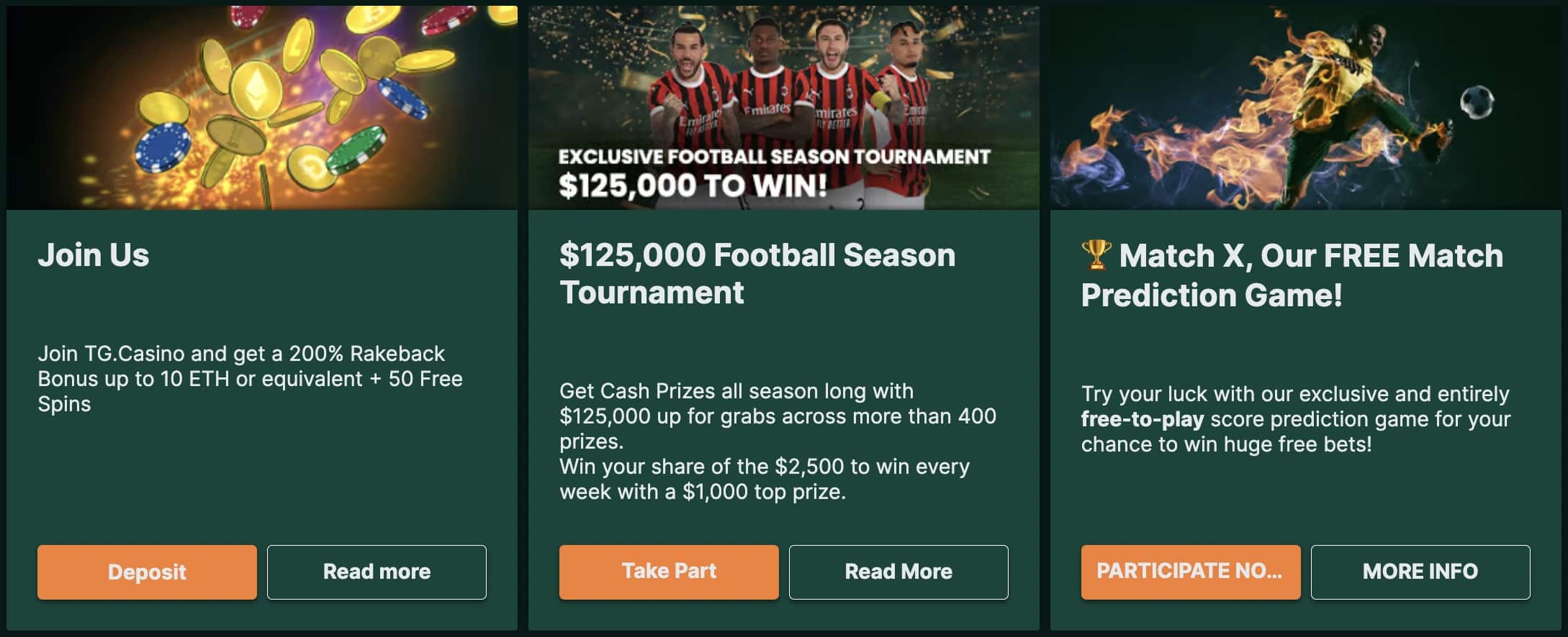 Les Bonus et offres promotionnelles Tg casino