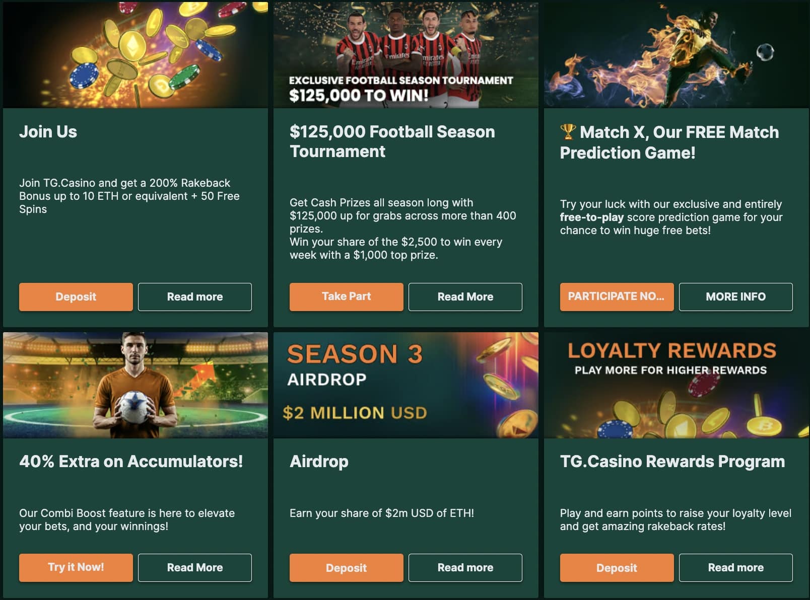 Bonus de bienvenue TG casino